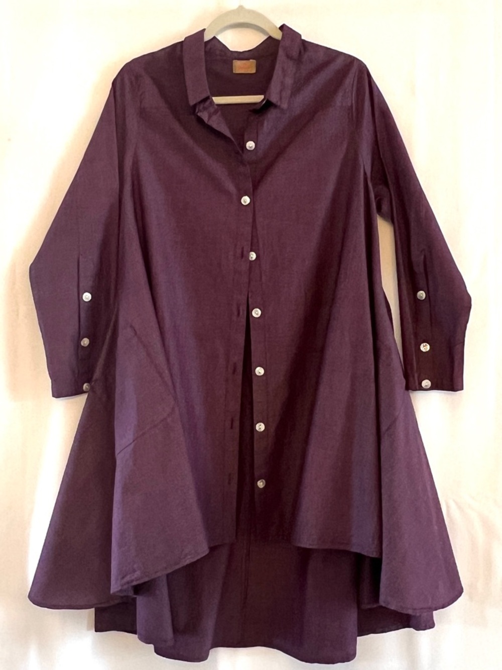 Tulip Branded Purple Button-Front Tunic